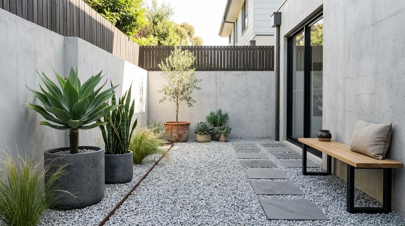 Simple Tiny Backyard Lawn